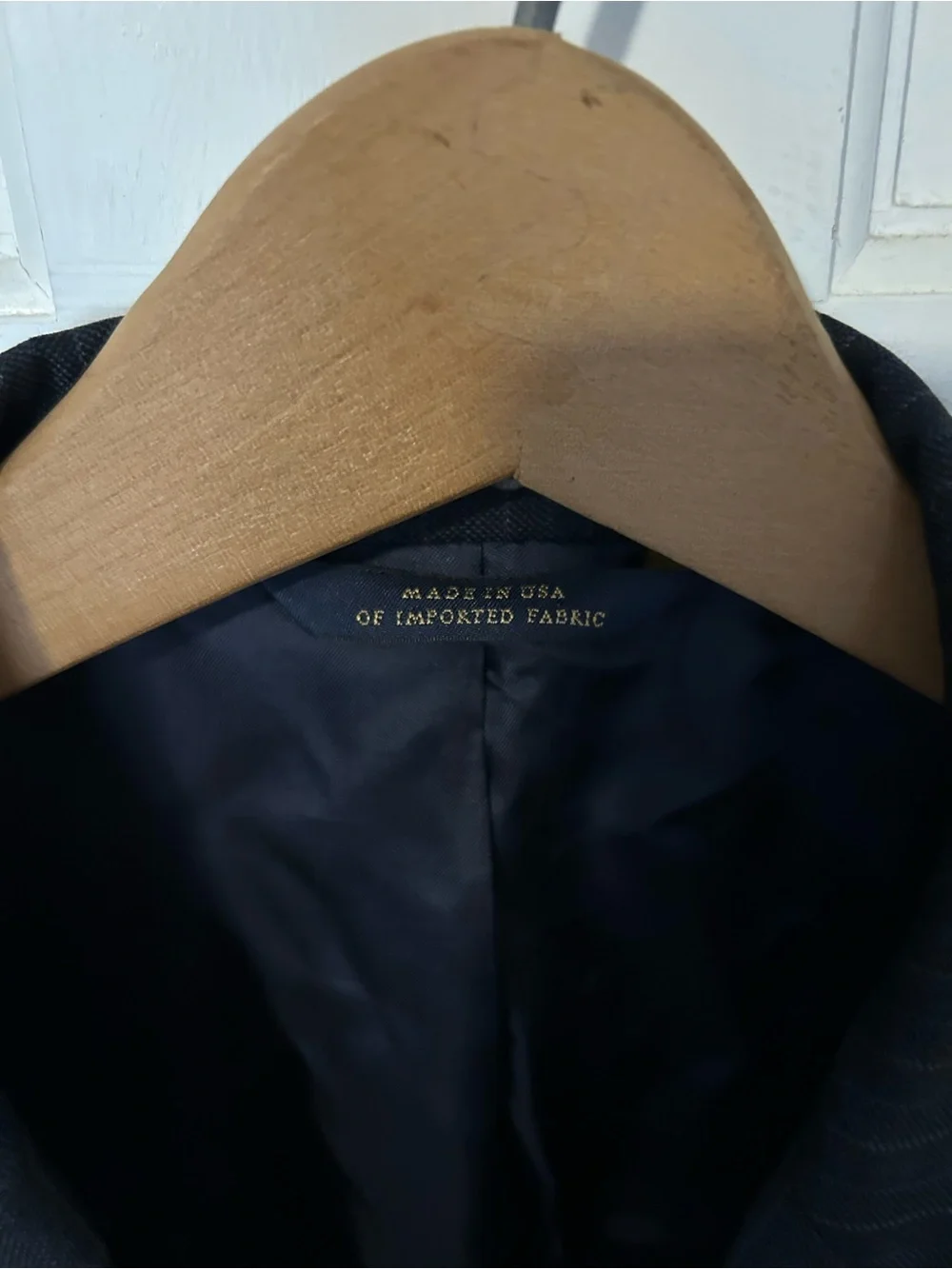 Brooks Brothers 1818 Saxxon Black Pinstripe Two-Button Suit Jacket 45R